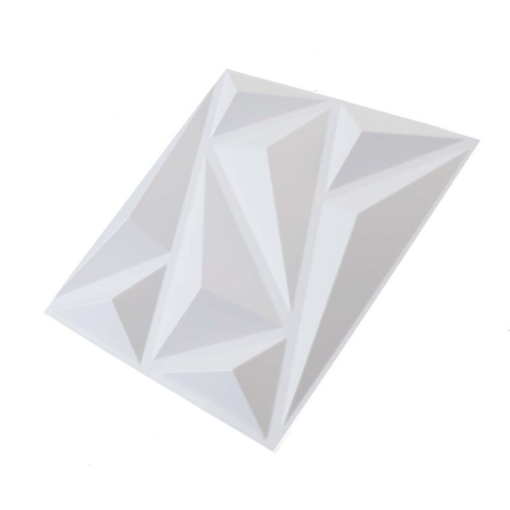 12pcs 3D Wall Panels Decorative PVC Wall Panels Boards 30*30cm Square White