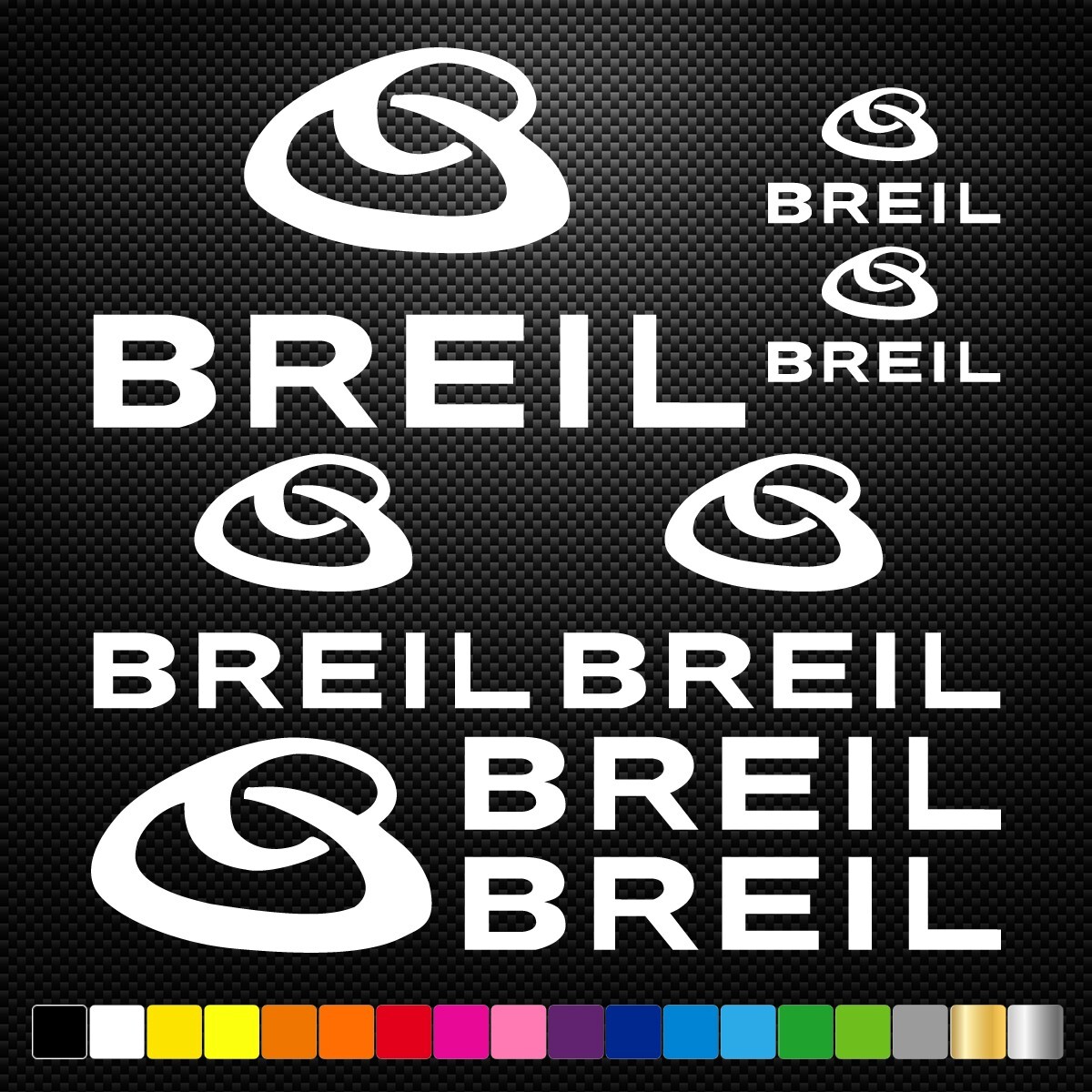 BREIL – 8 Decals Stickers Sponsors Car Bike Motorcycle Motocross MX ATV