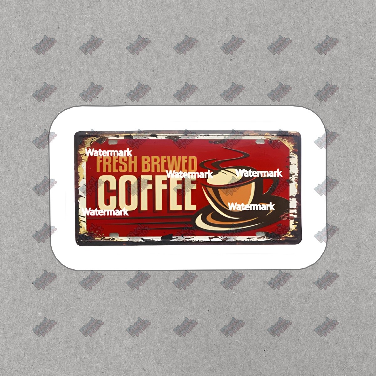 Vintage Fresh Brewed Coffee Vinyl Sticker Retro Coffee Shop Decal #717682
