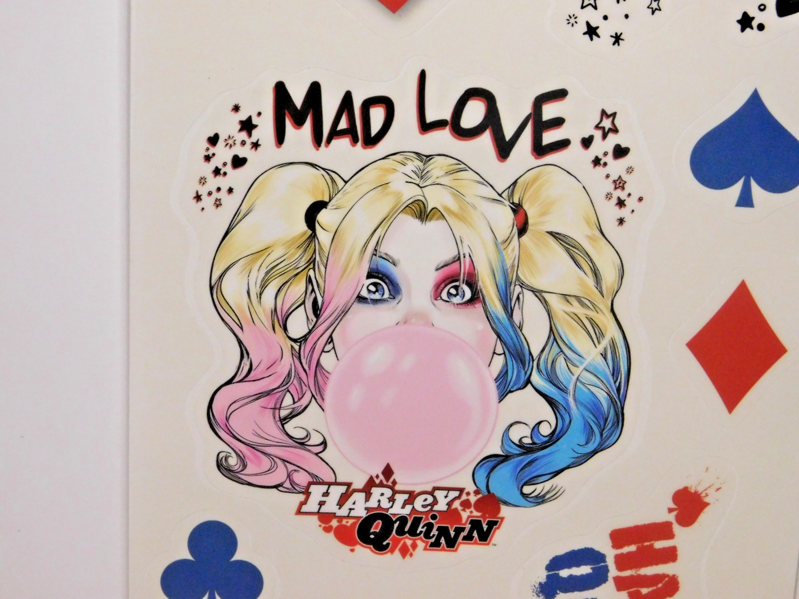 Harley Quinn DC Wall Decals Removable Repositionable Sticker Sheet 7×17 USA