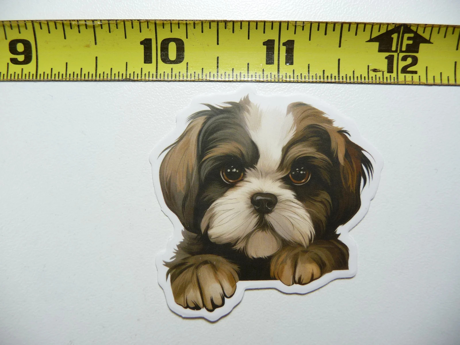 PEEKING SHIH TZU SMALL STICKER DECAL PUPPY DOG PET LOVE PEEK A BOO