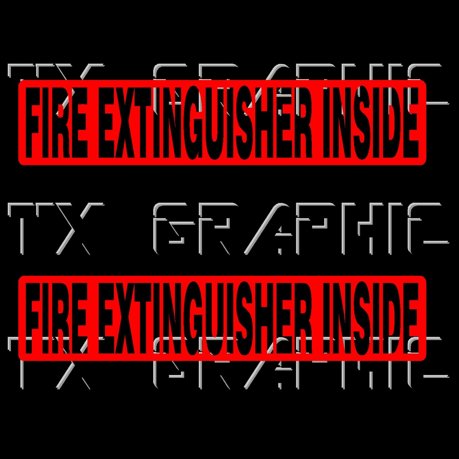 FIRE EXTINGUISHER INSIDE DECAL STICKER SEMI TRUCK 18 WHEELER 1 SET OF 2