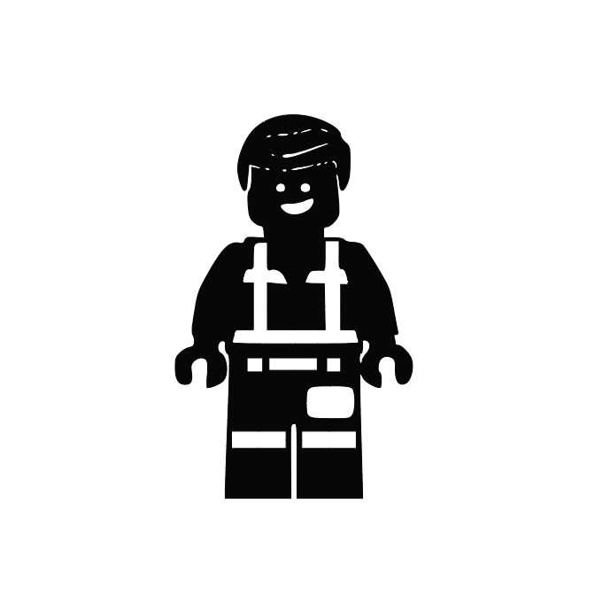Construction Lego Vinyl Decal Sticker -Multiple Colors & Sizes- FREE SHIPPING