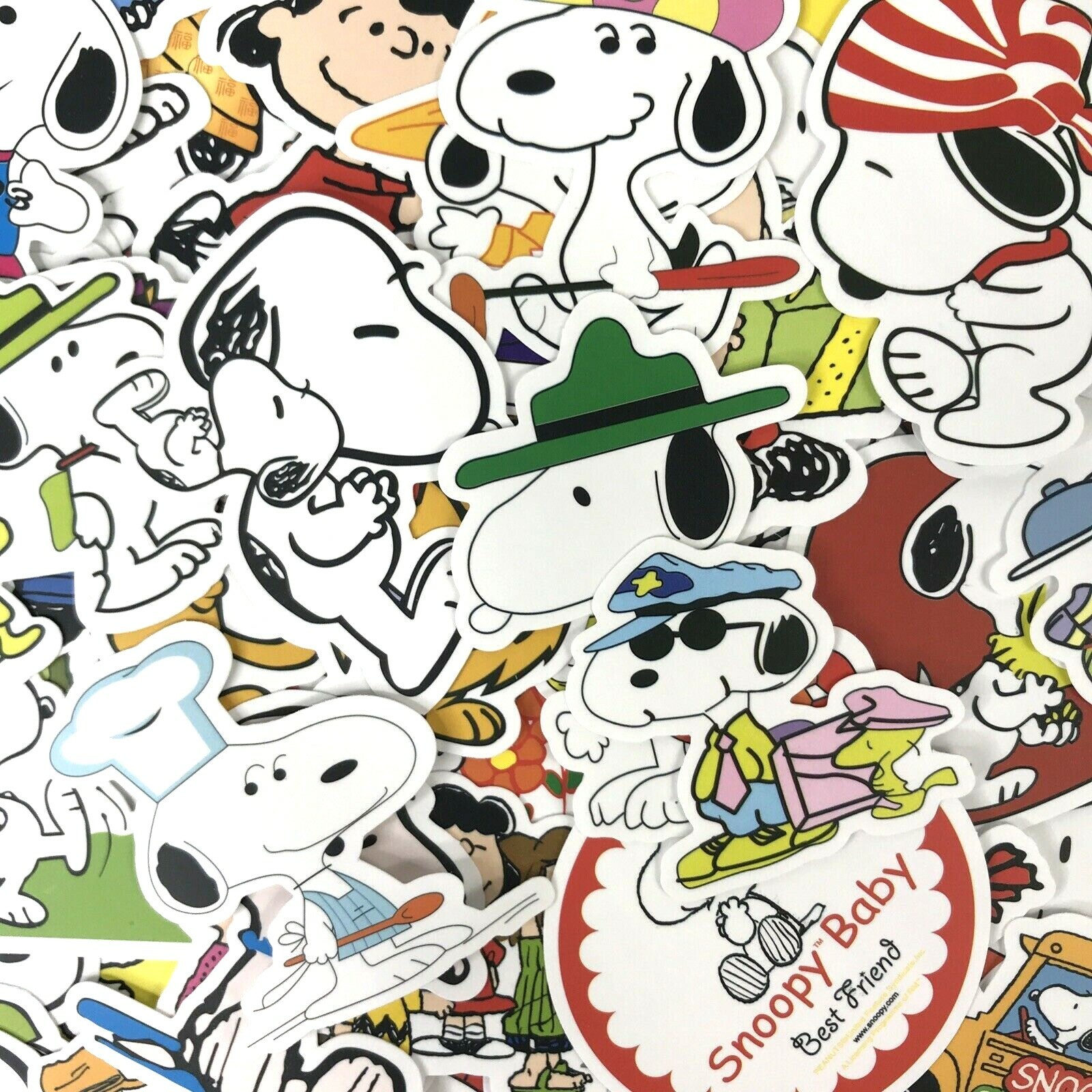 Random 50 Piece Snoopy Phone Laptop Water Bottle Decal Sticker Pack
