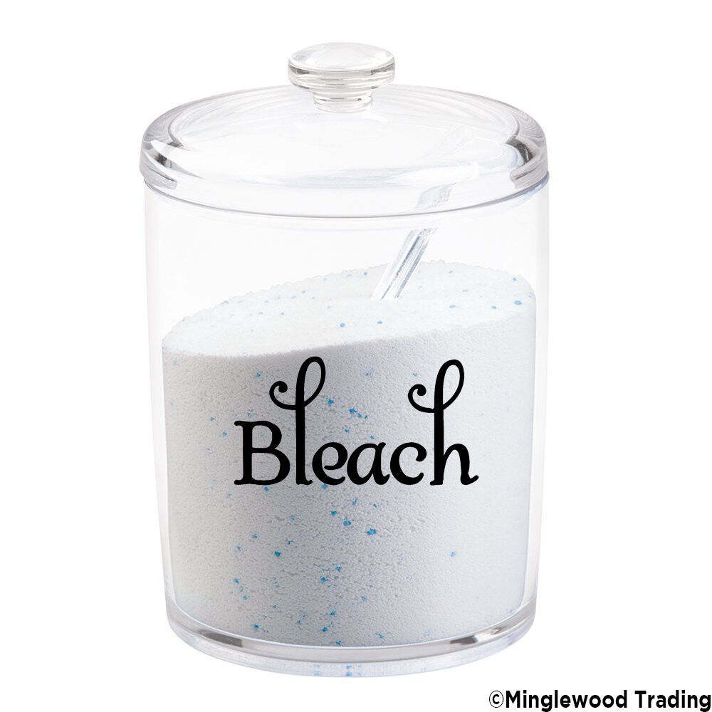 BLEACH Vinyl Sticker – Laundry Room Label Die Cut Decal – Organization – Swash