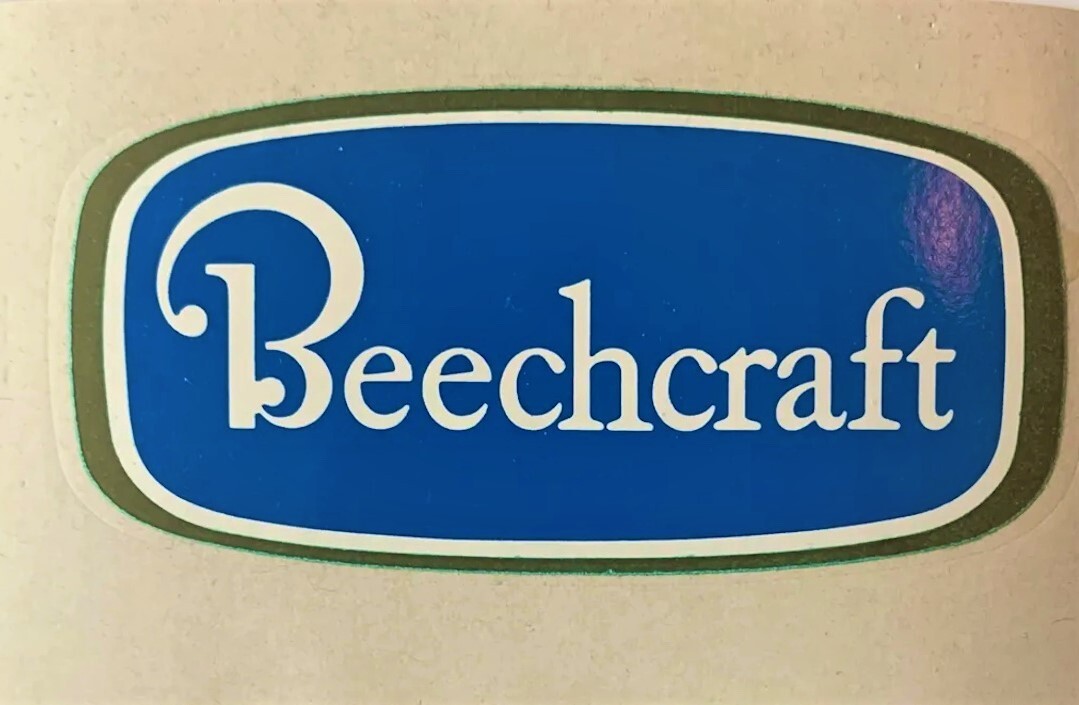 Beechcraft Peel & Stick Vinyl Decal 4" X 2", Vintage Aviation, Bonanza DEC-0166