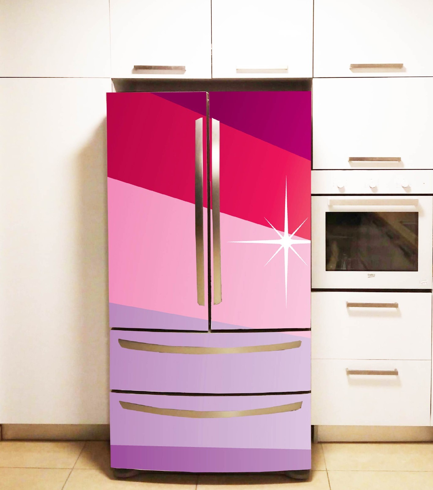Large Refrigerator Wrap Vinyl Cover