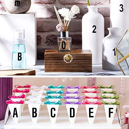 8 Sheets Self Adhesive Vinyl Letters Numbers Kit, Mailbox Numbers 1 Inch Black