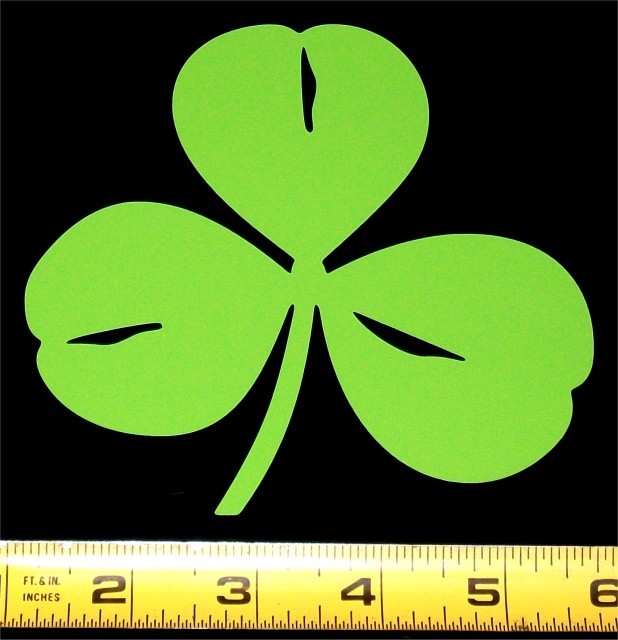 Shamrock! HQ Single Color High Gloss 4.8" x 4.5" Vinyl Decal!