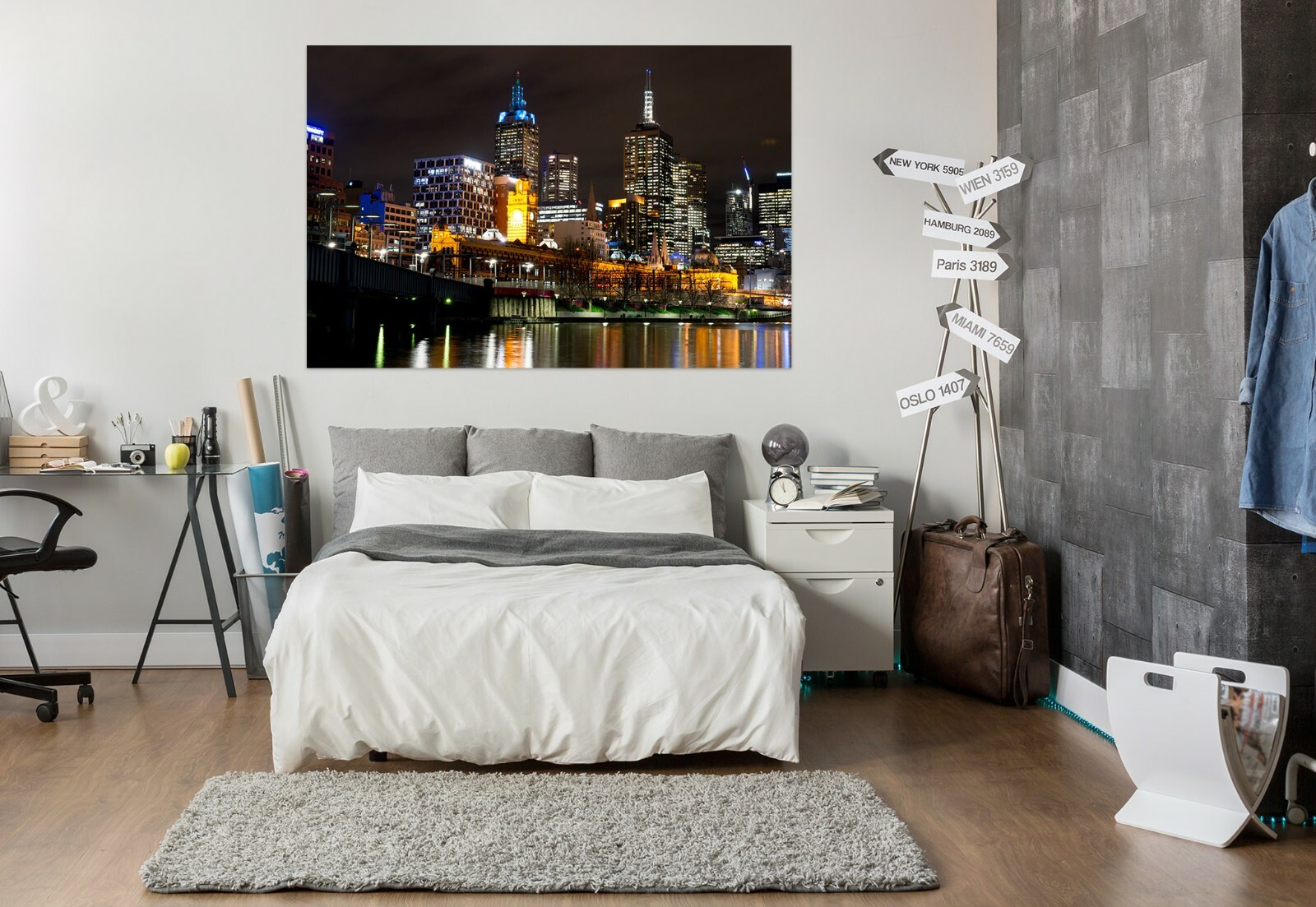 3D City Night View B524 Wall Stickers Vinyl Wallpaper Mural Wall Murals Amy
