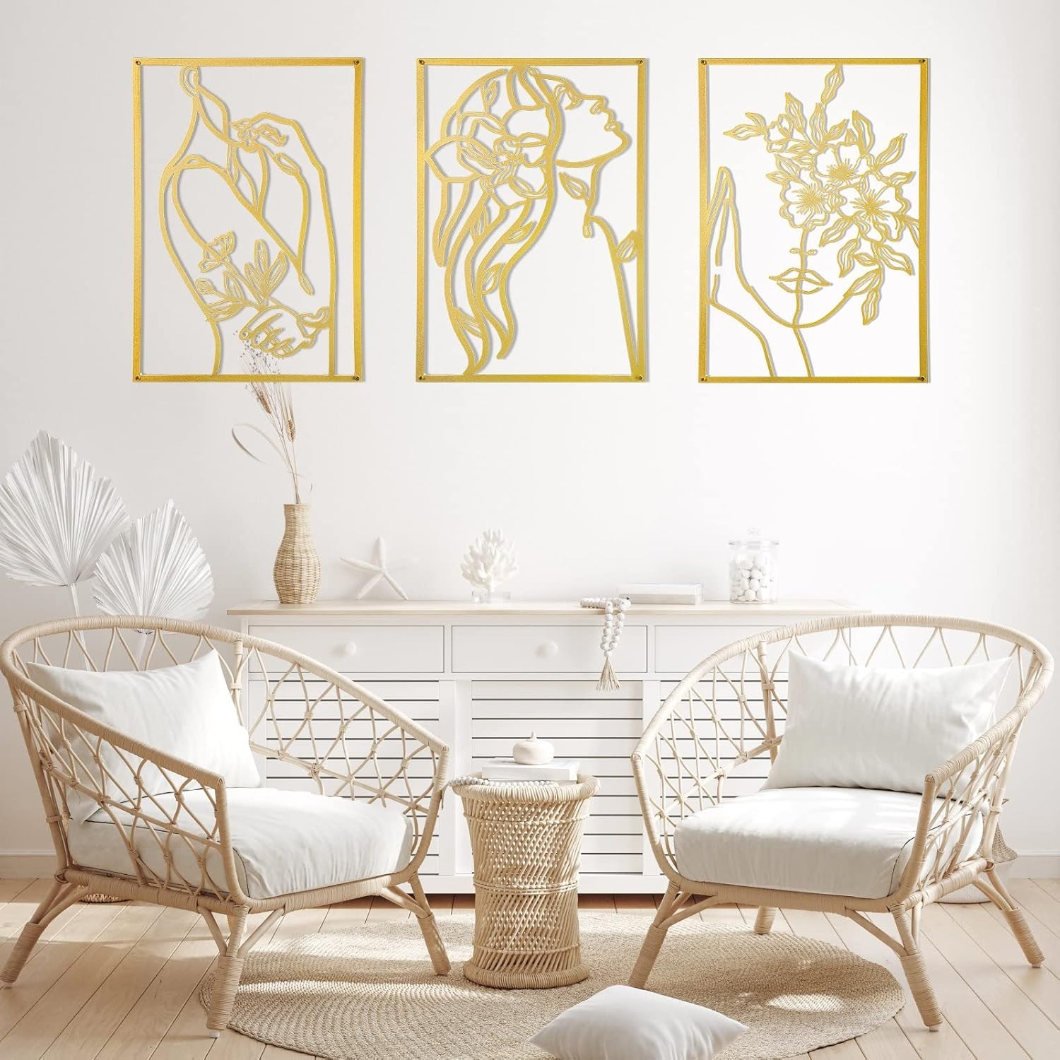 15 Inch Gold Female Body Wall Art – Luxe Minimalist Sculpture for Indoor Spaces