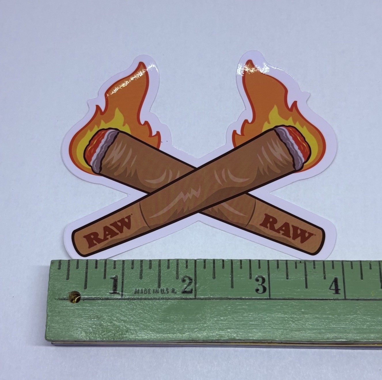 Raw Rolling Papers Sticker Cross Smokes Art Decal Vinyl Cool Souvenir P2
