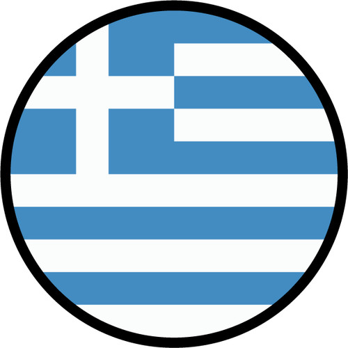 Greece Flag Circle Sticker Decal
