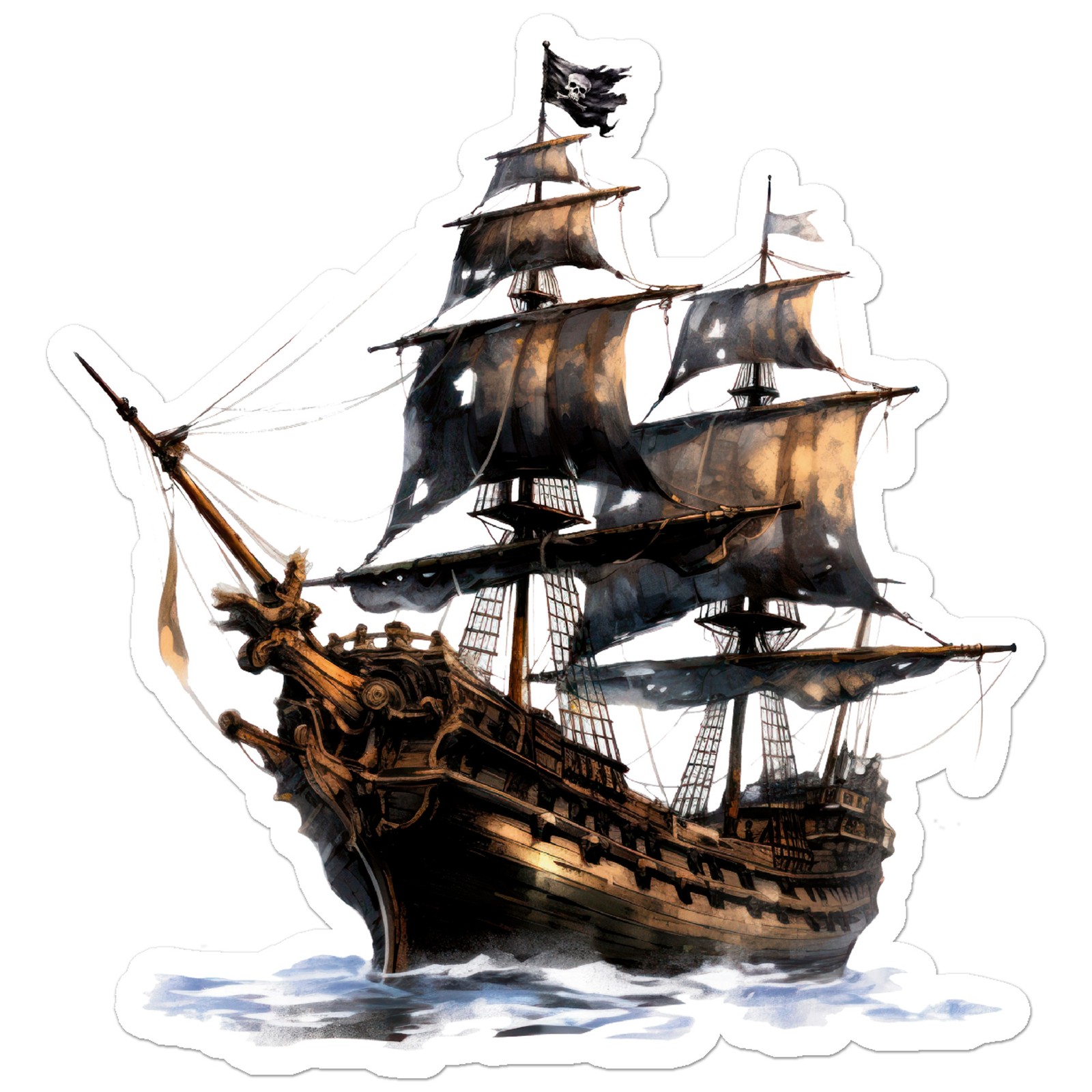 Pirate Ship Sail – Vinyl Decal Sticker – Car Window Laptop – ebn9990
