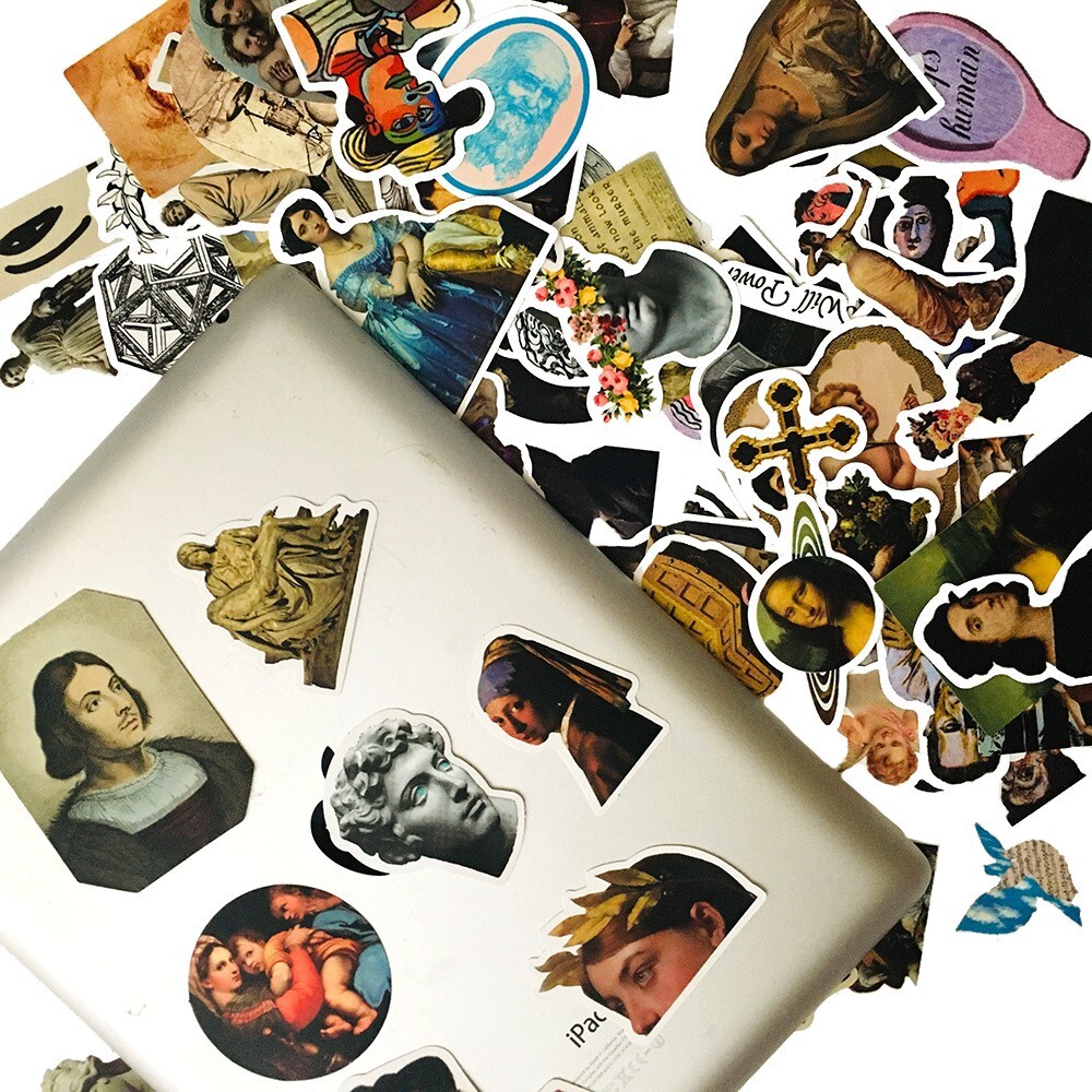 150pcs Famous Painting Vinyl Stickers, Artist Monet Van Gogh,0012345