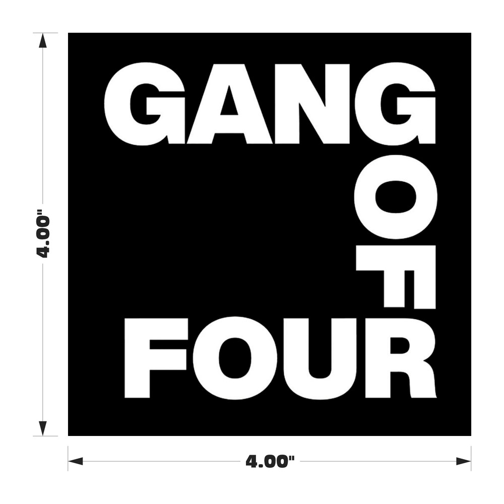 Sticker – Gang Of Four Minimalist Art Logo 1970s 1980s Post Punk Music Band