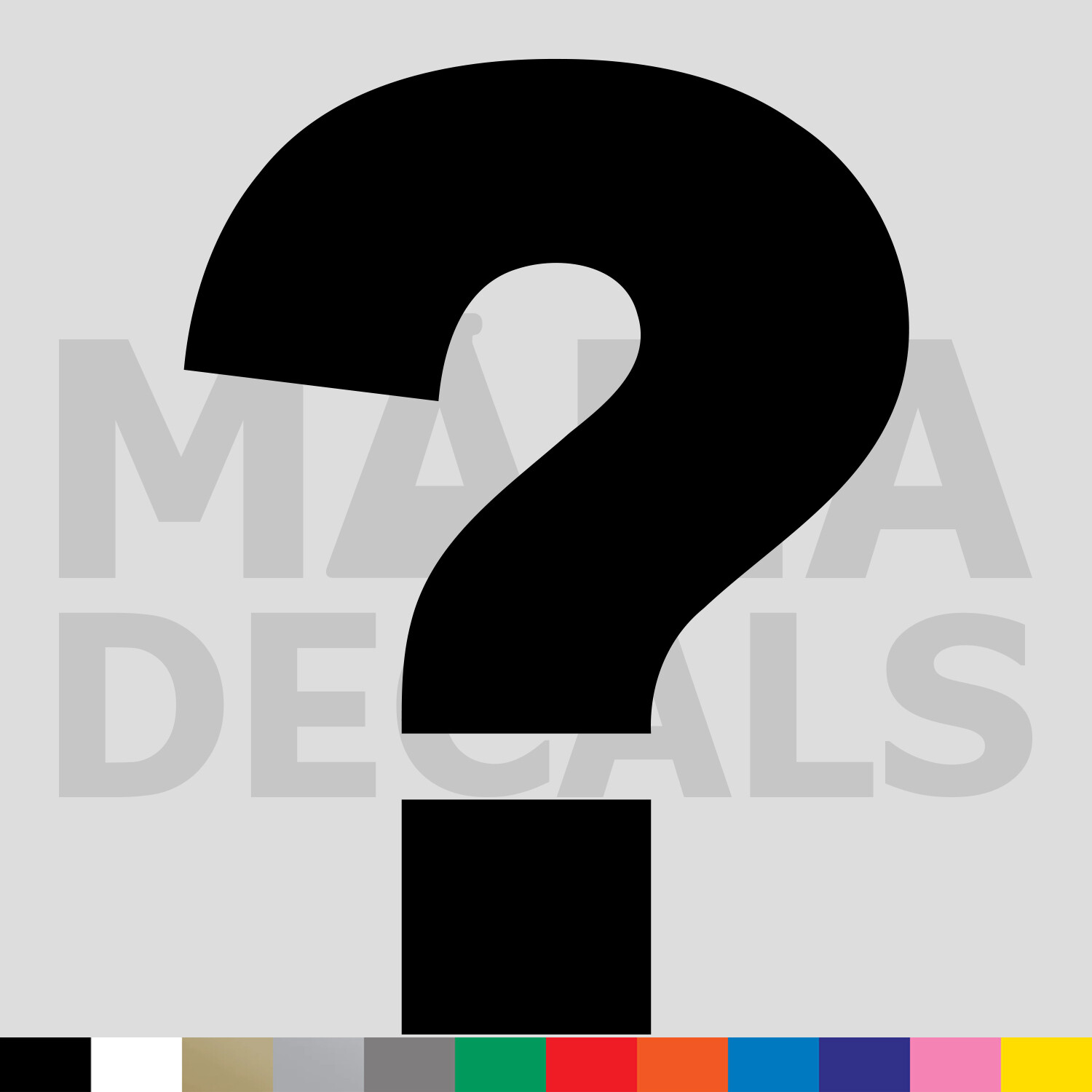 Question Mark Vinyl Die Cut Decal Sticker – Punctuation
