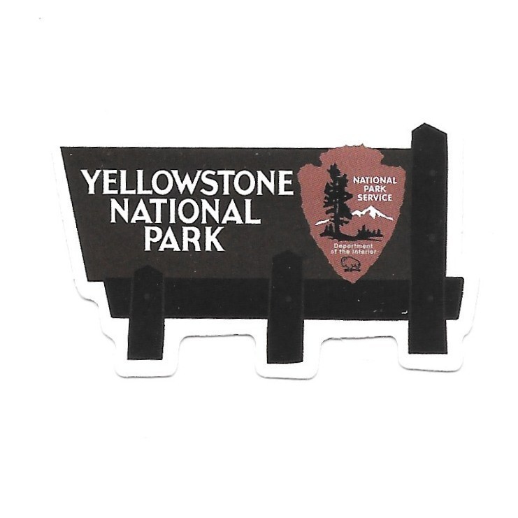 Yellowstone National Park Sign Die Cut Vinyl Sticker Souvenir Journal Travel