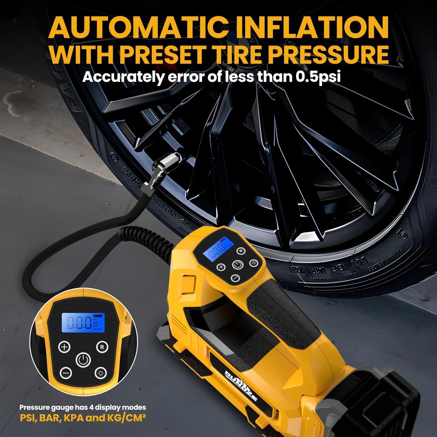 Cordless Tire Air Compressor Dewalt 20V Max Battery 150PSI Portable Air Pump New