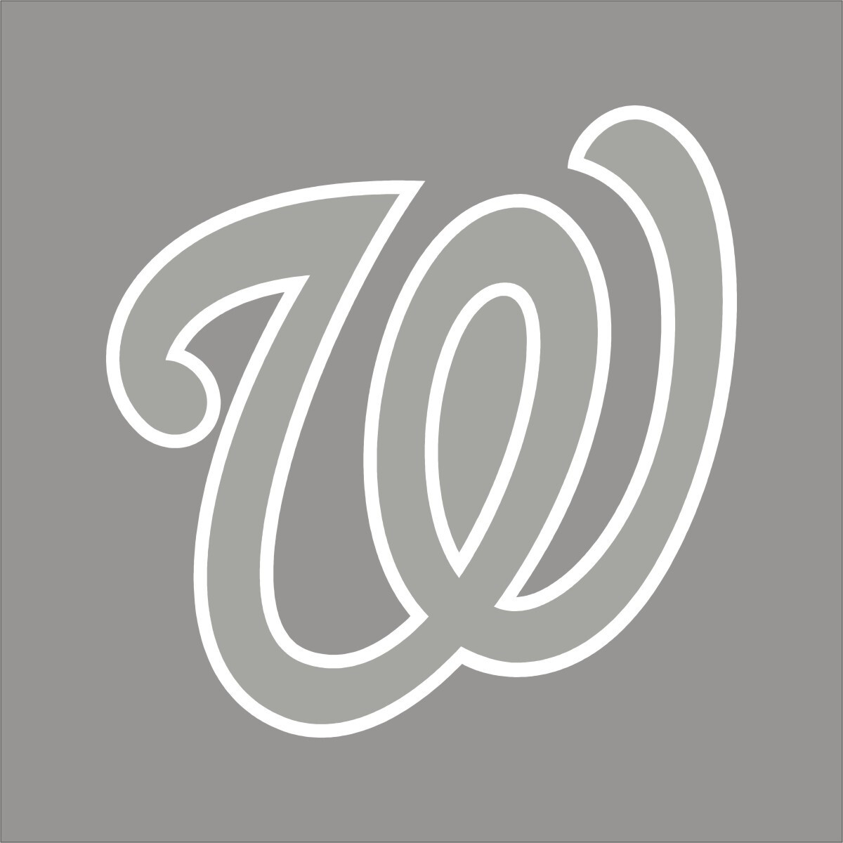Washington Nationals #2 MLB Team Logo 1 Color Vinyl Decal Sticker Window Wall