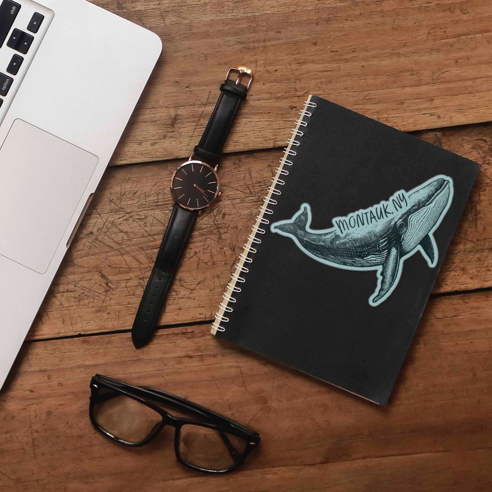Montauk New York Humpback Whale Sticker – Long Island NY Decal for Water Bottle