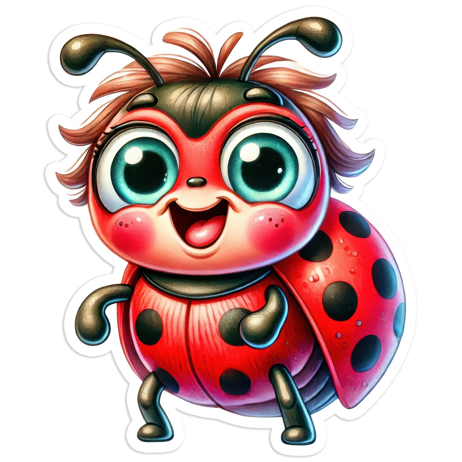 Cute Ladybug – Vinyl Decal Sticker – Car Window Laptop – #529