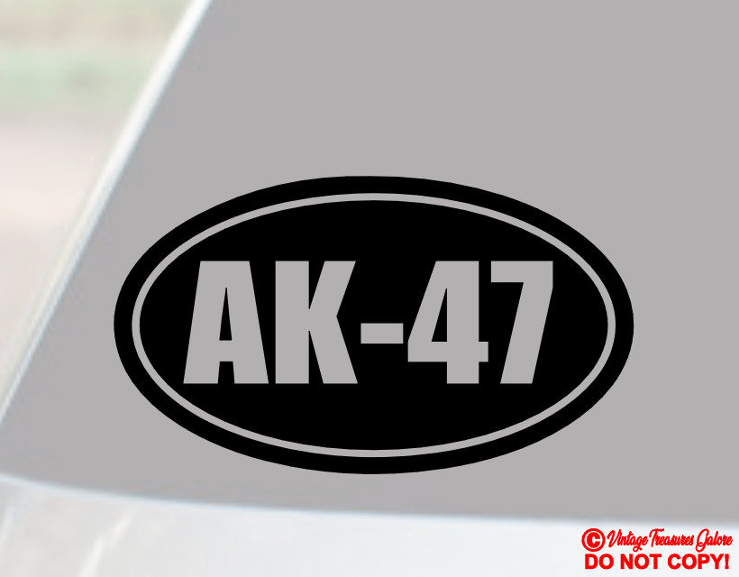 AK-47 VINYL DECAL STICKER WINDOW BUMPER 2ND AMENDMENT GUN AMMO BOX CASE SAFE