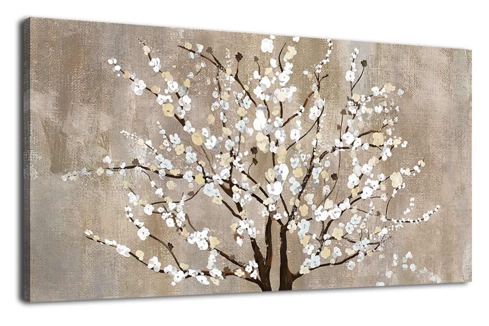 arteWOODS Flower Canvas Wall Art for Living Room Plum Blossom Pictures for Be…