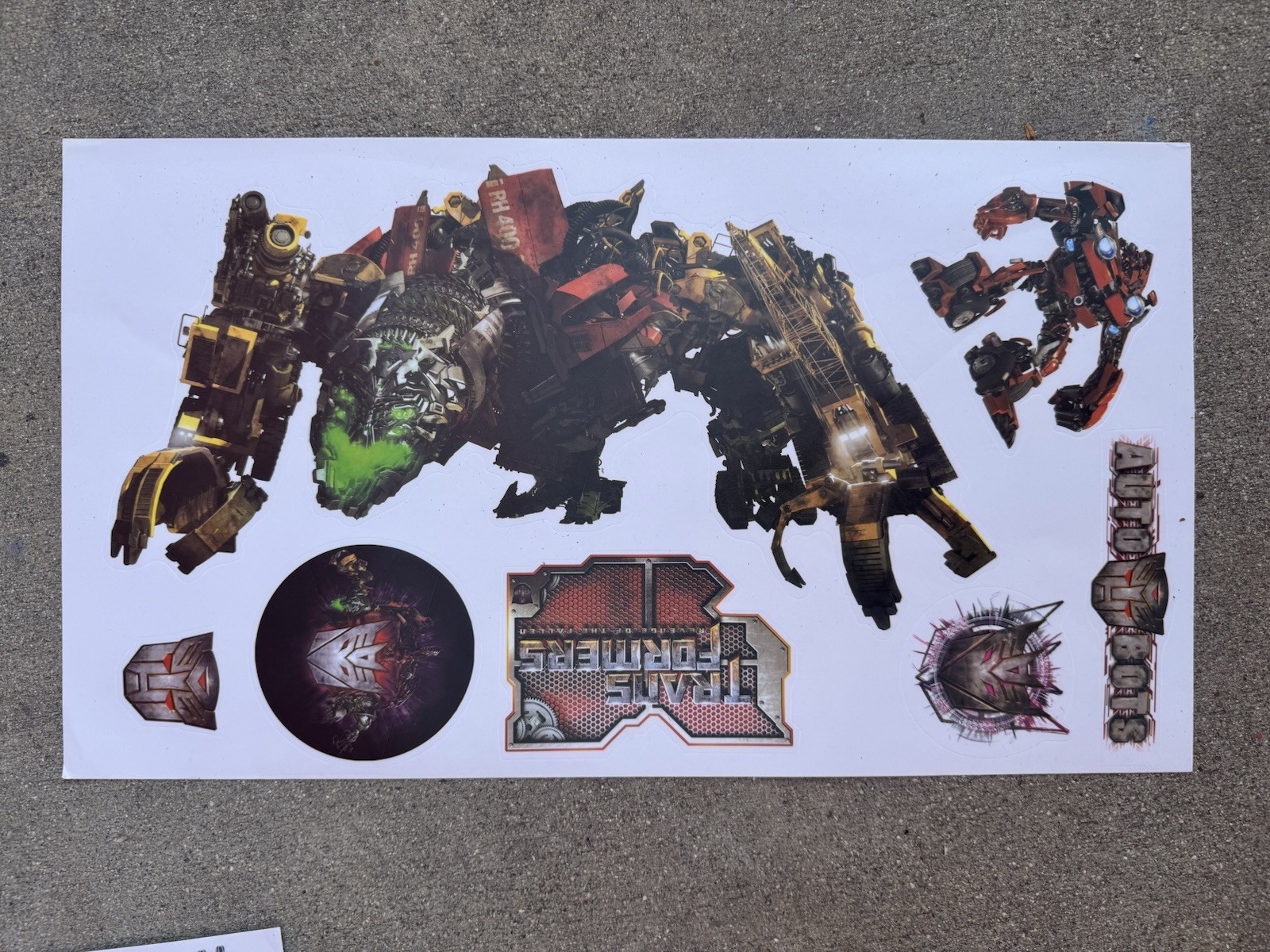 TRANSFORMERS Wall Stickers Decals 20 decals room decor Bumblebee Optimus Prime