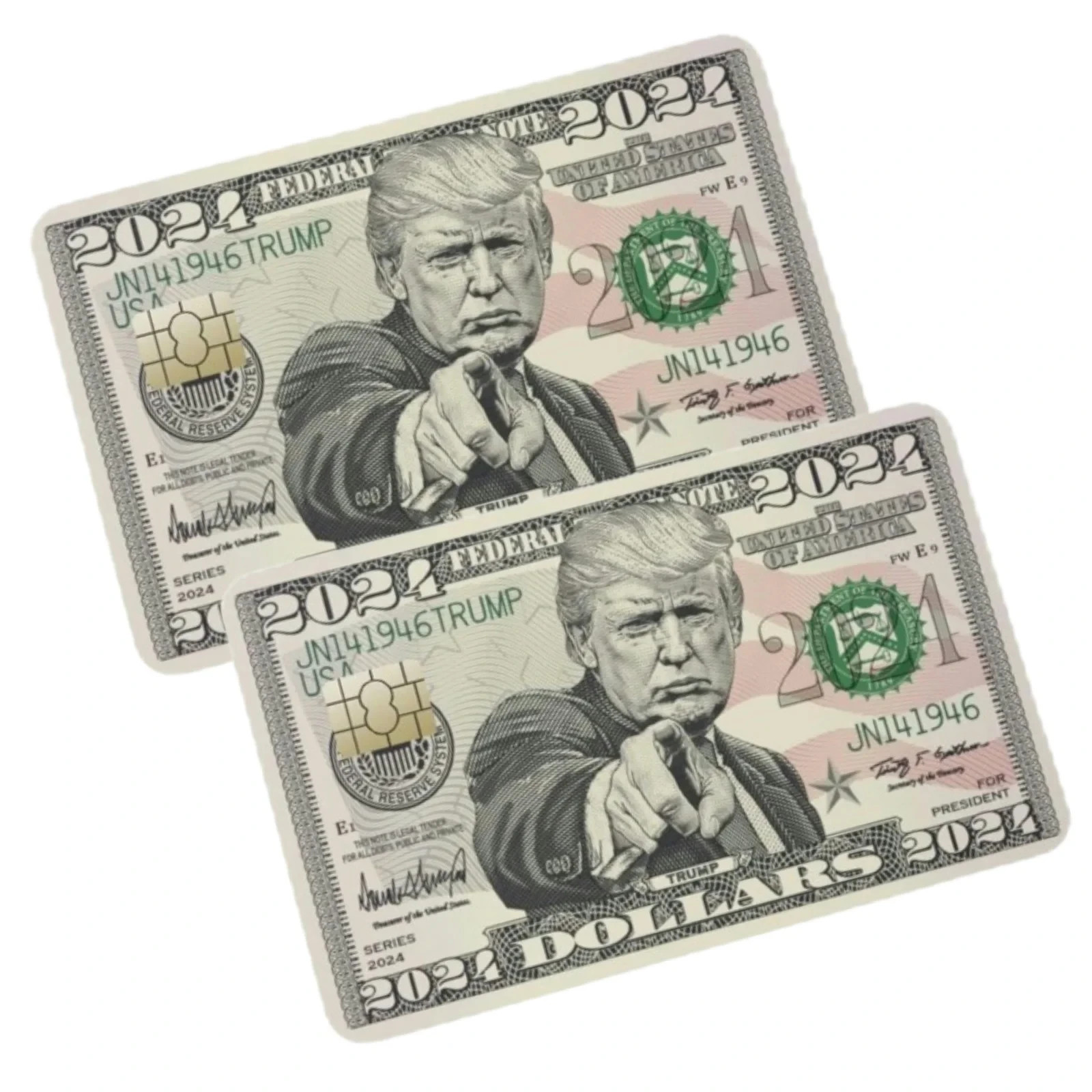 10 Packs Donald Trump 2024 Bill Credit Card Sticker, Debit Card Skin Cover