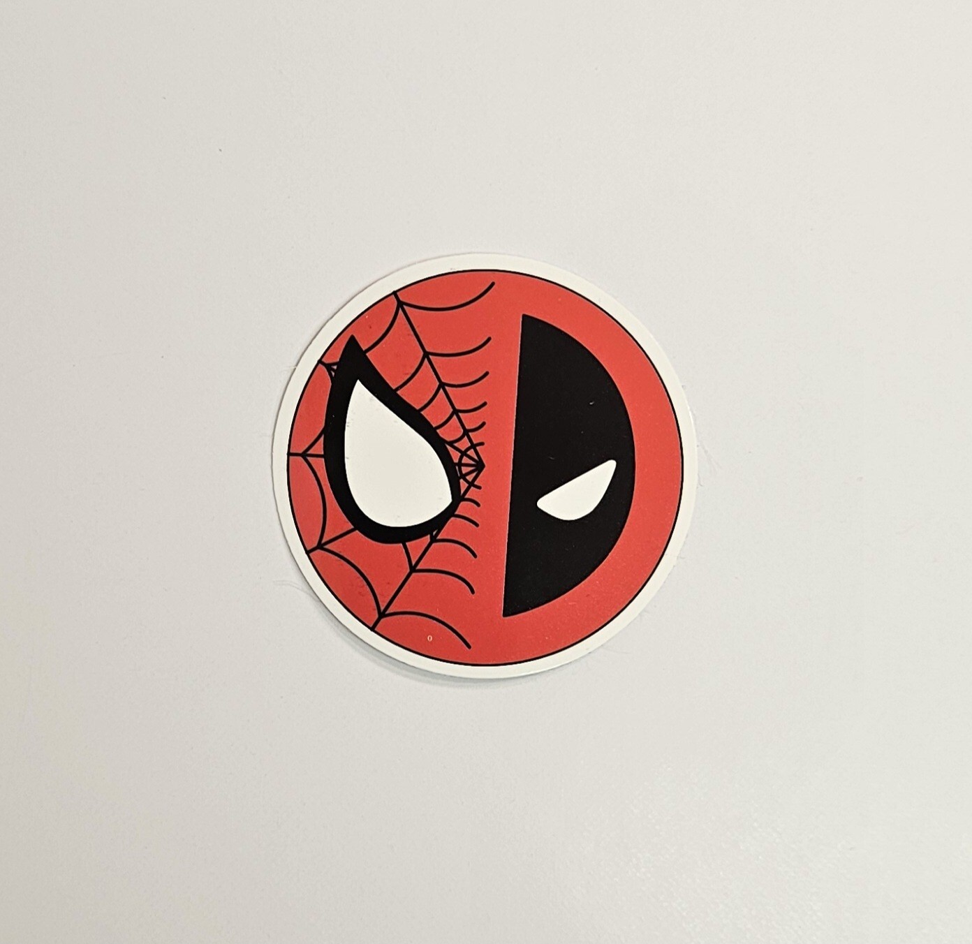 Circular Spiderman Logo Sticker Laptop Decal Waterproof Skateboard Sticker