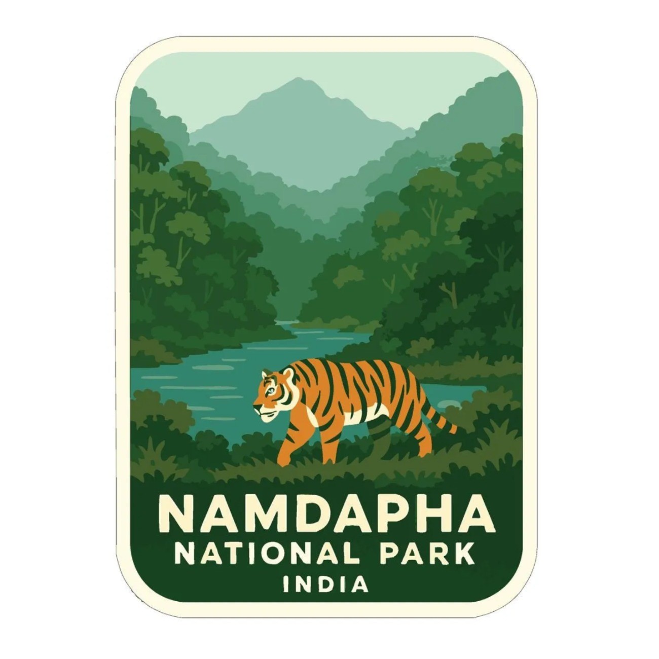 Namdapha India Iron On Heat Transfer Vinyl HTV Die-Cut World National Parks