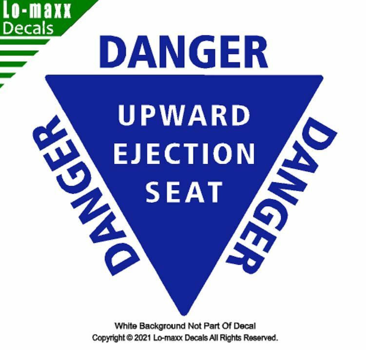 Danger Upward Ejection Seat USAF Military Aircraft Markings Die Cut Vinyl Decal