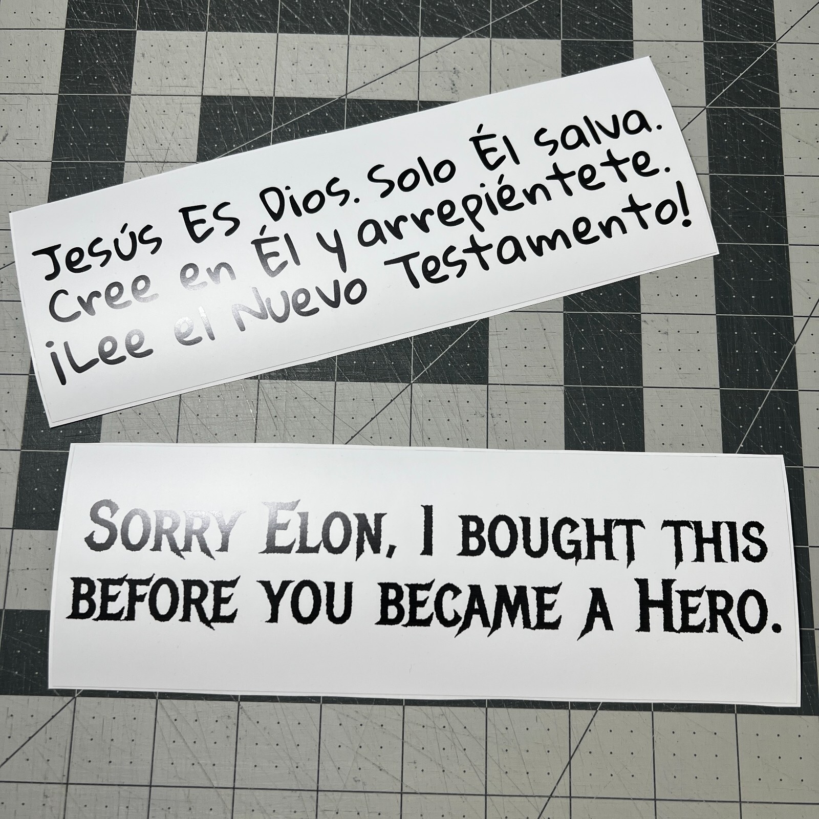 Order your own Custom Bumper Sticker – Say Anything You Want! – Black and White