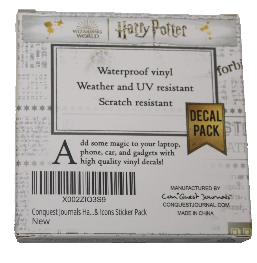 Harry Potter 50 Piece Waterproof Vinyl Stickers Decals Water Bottle Laptop Car