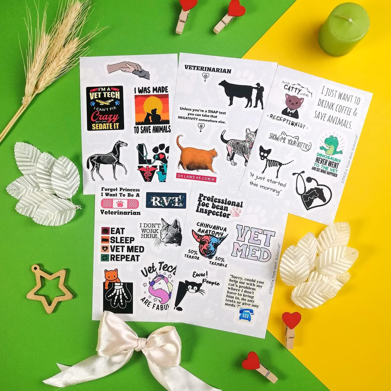 100 Count Veterinary Stickers – Humorous Decals for Vets & Pet Lovers
