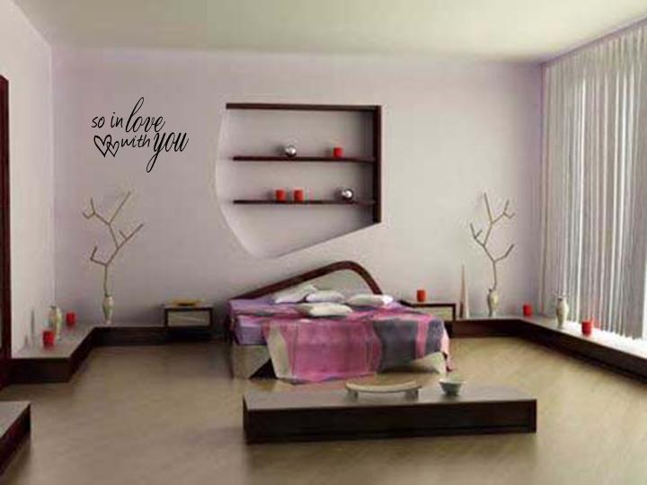 SO IN LOVE WITH YOU Home Bedroom Vinyl Wall Decal 36"