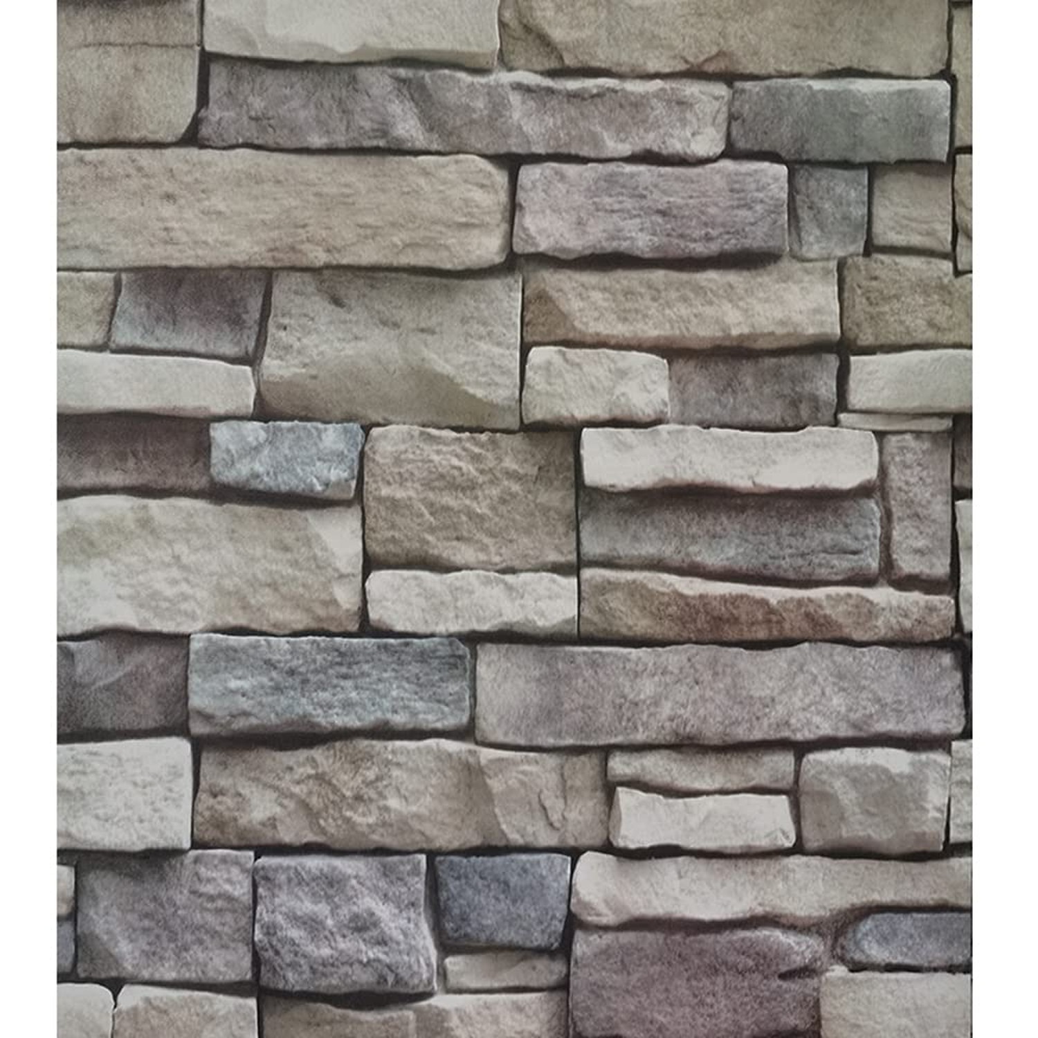 Ohmywor Stone Wallpaper Peel and Stick Brick Wallpaper Self-Adhesive 17.71"x …