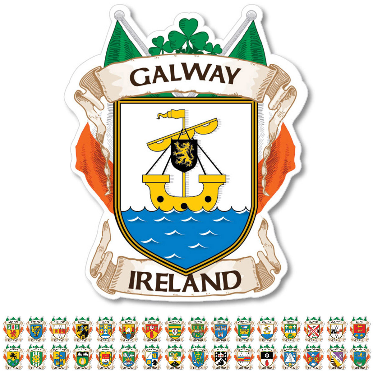 County Galway Ireland Irish Decal Sticker