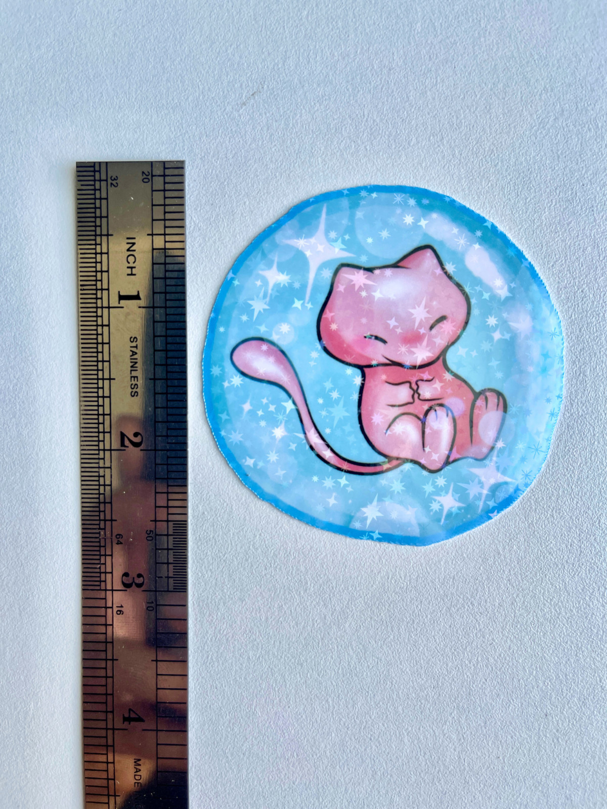Bubble Mew Sticker, Cute Vinyl Die Cut Pokemon Sticker