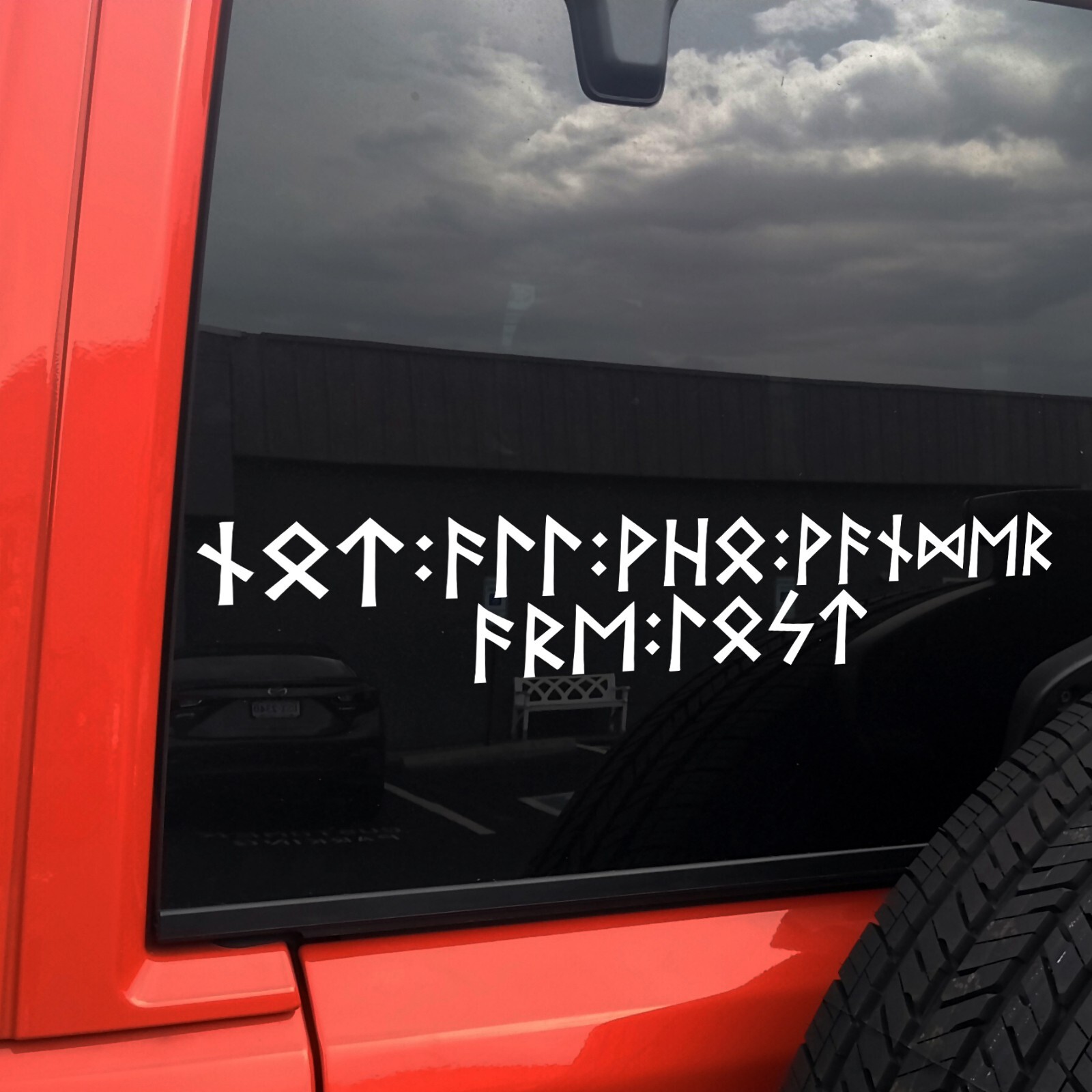 Not All Who Wander Are Lost in Viking Futhark Runes Vinyl Decal V2 Norse Nordic