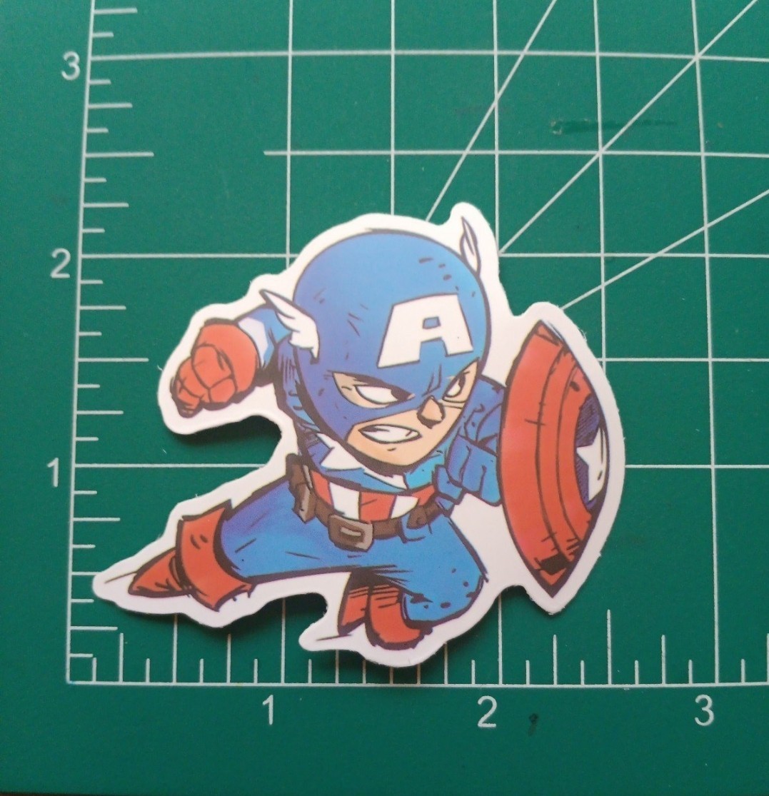 CAPTAIN AMERICA STICKER X MATTE DIE-CUT STICKER X 2X2 INCHES STICKER