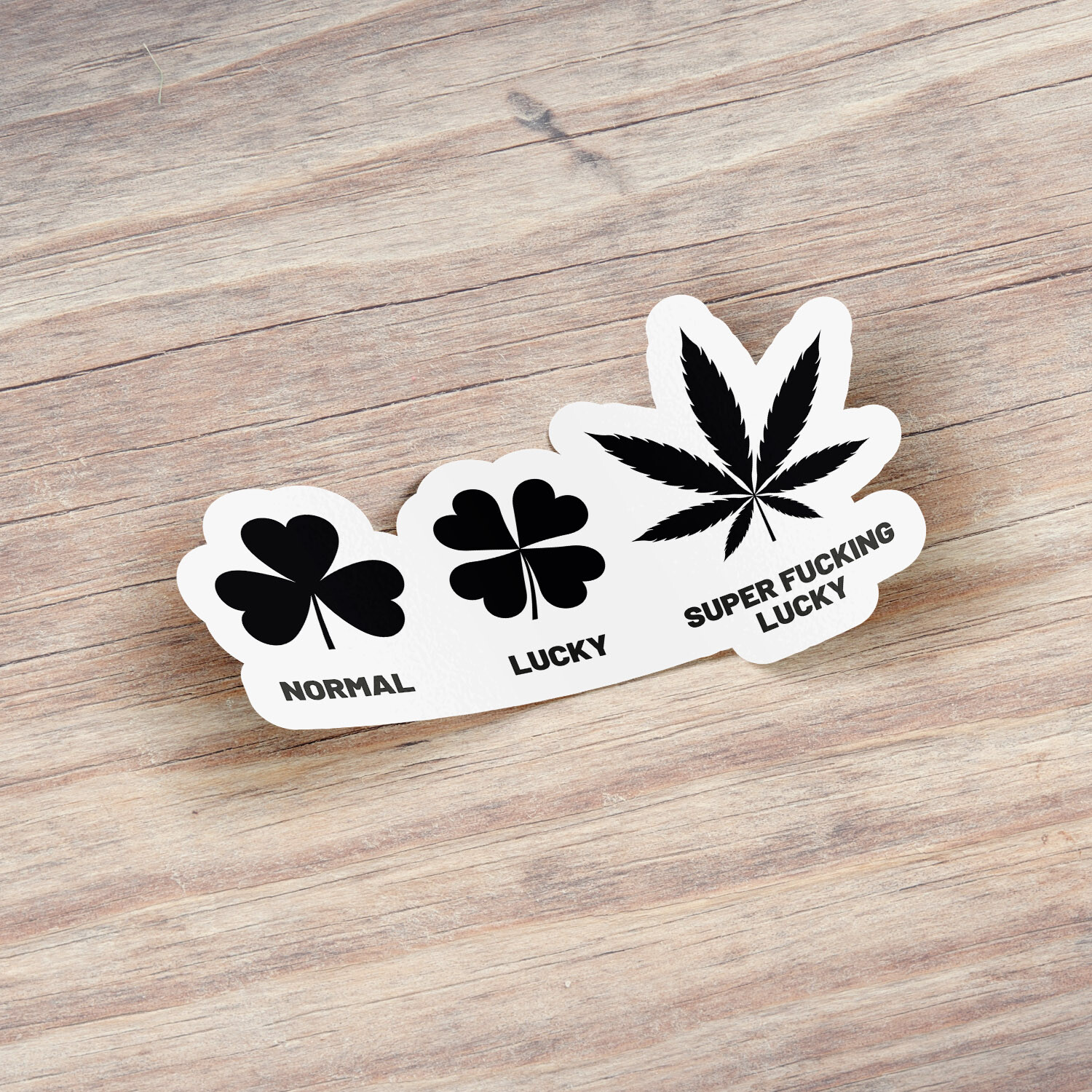 Funny Weed Shamrock Car Bumper Vinyl Sticker Decal