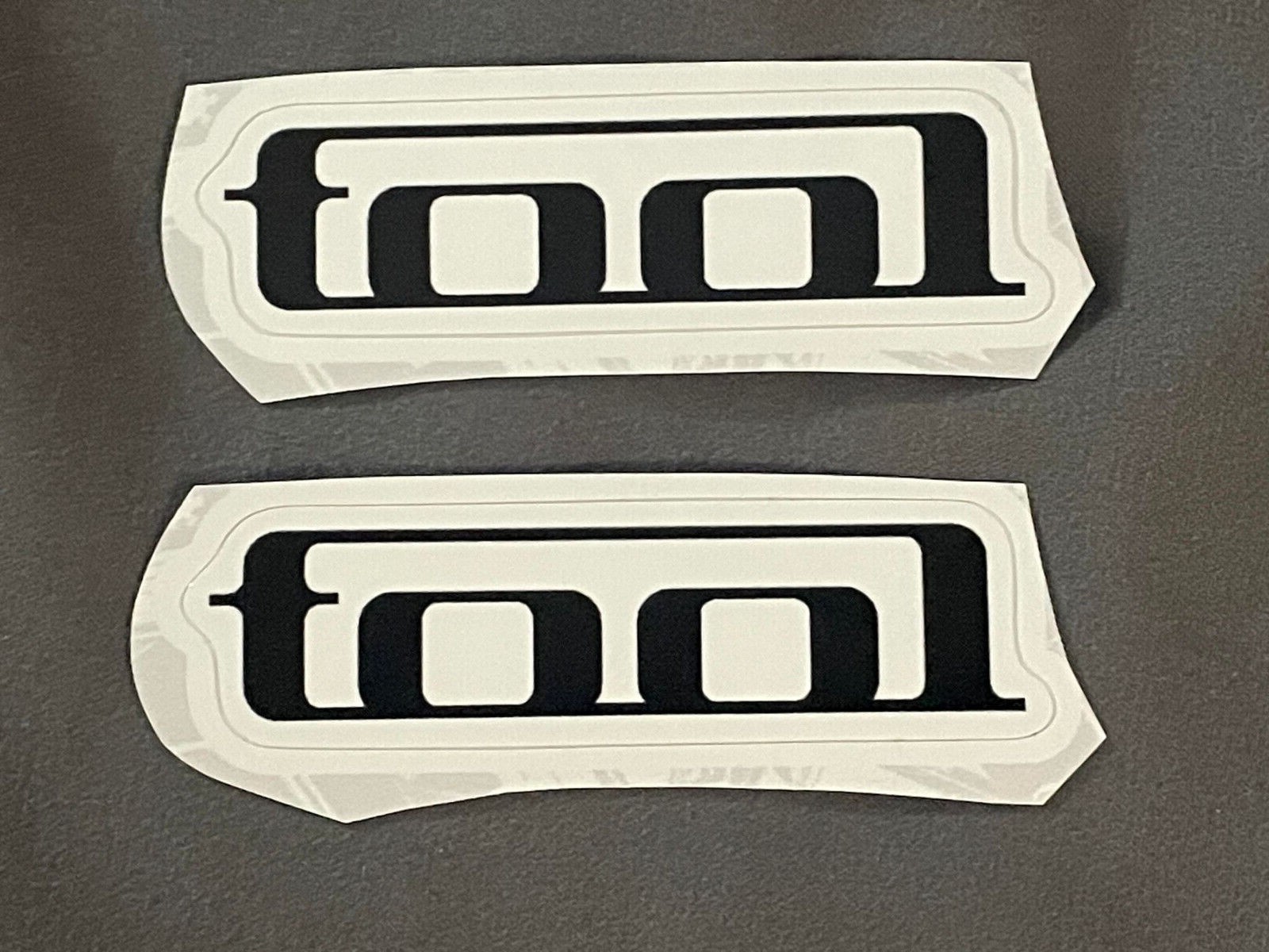 Lot of (2) TOOL 5/8" x 2 3/8" Band STICKERS Black FAST! FREE SHIP!