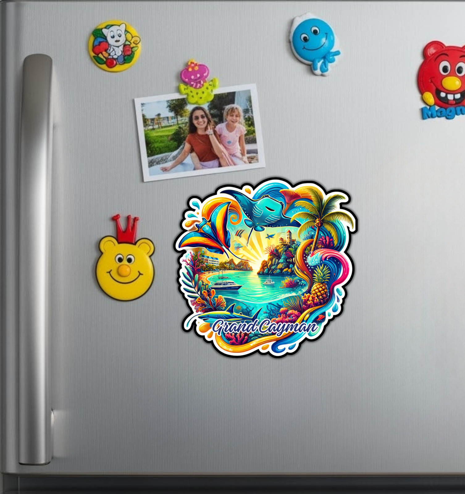 Grand Cayman Islands Fridge Magnet or Laptop Sticker