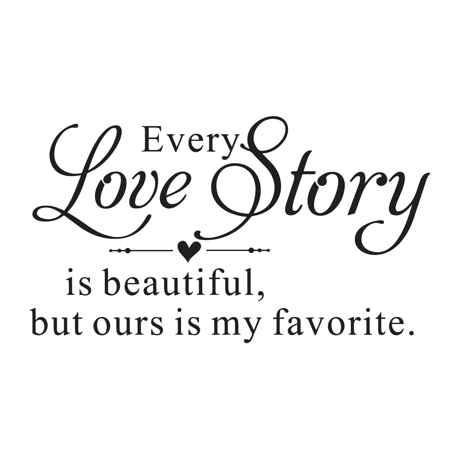 Wall Decal Love Story Family Home Interior Vinyl Decor Black gz532 22.5"x13"