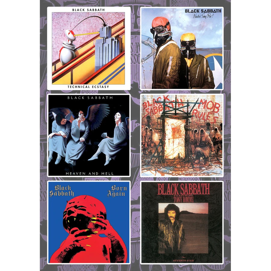 Black Sabbath Albums Sticker Pack Heaven & Hell Blood Sabbath Vol 4 Paranoid