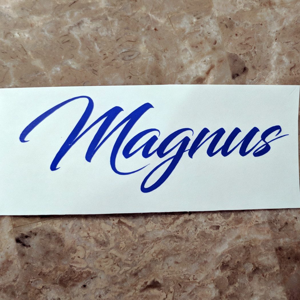 Cursive Custom Text Vinyl Decal Sticker | Personalized Fancy Script Lettering