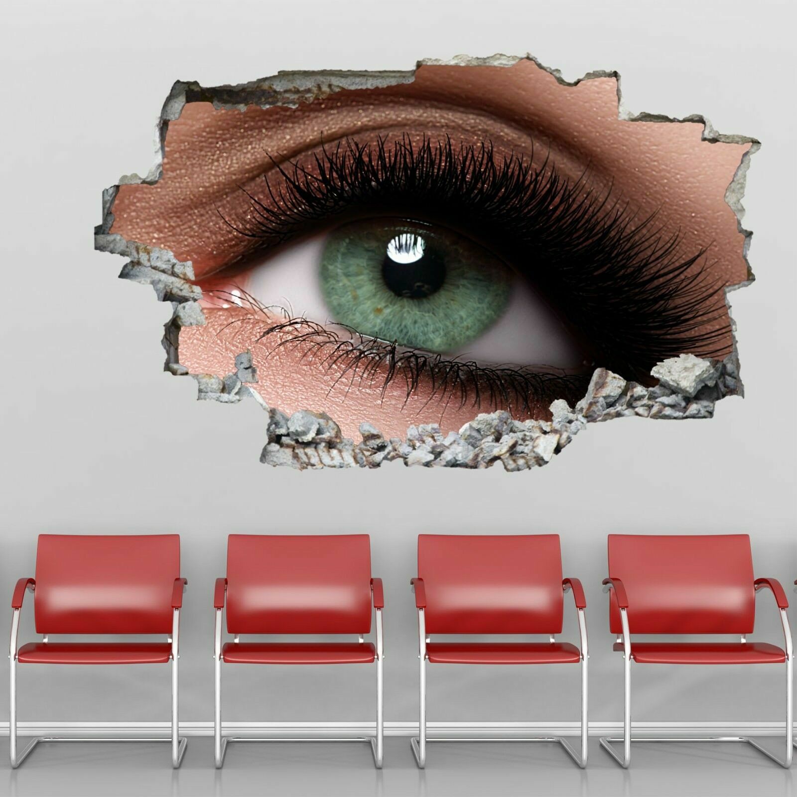 Makeup Long Eyelash Extensions Beauty Salon Wall Art Stickers Mural Decal GP13