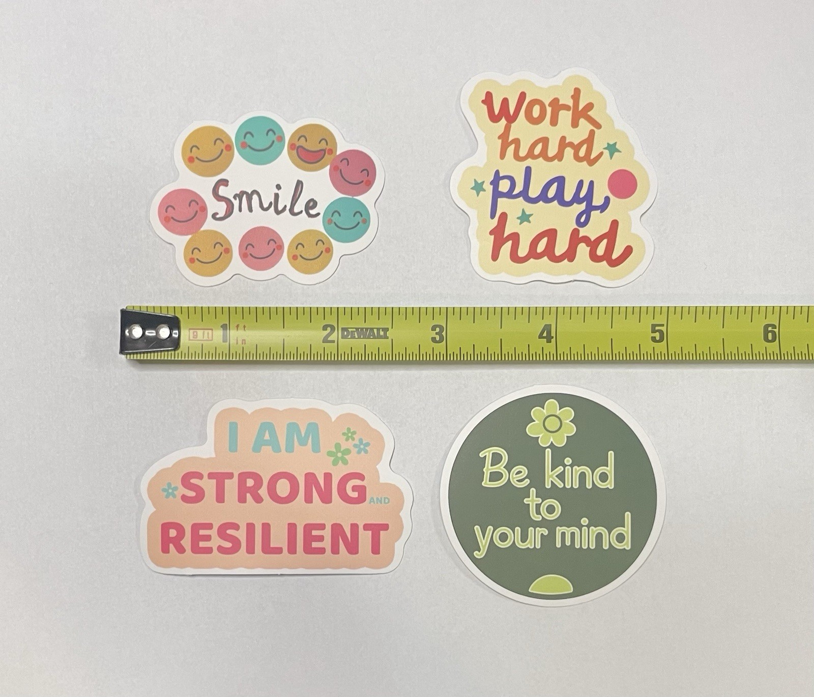 Positive Affirmative Style Stickers 50pc Words And Phrase Stickers FREE SHIPPING